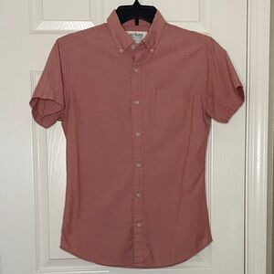 Urban Pipeline Men's Casual Red Button-Down Shirt